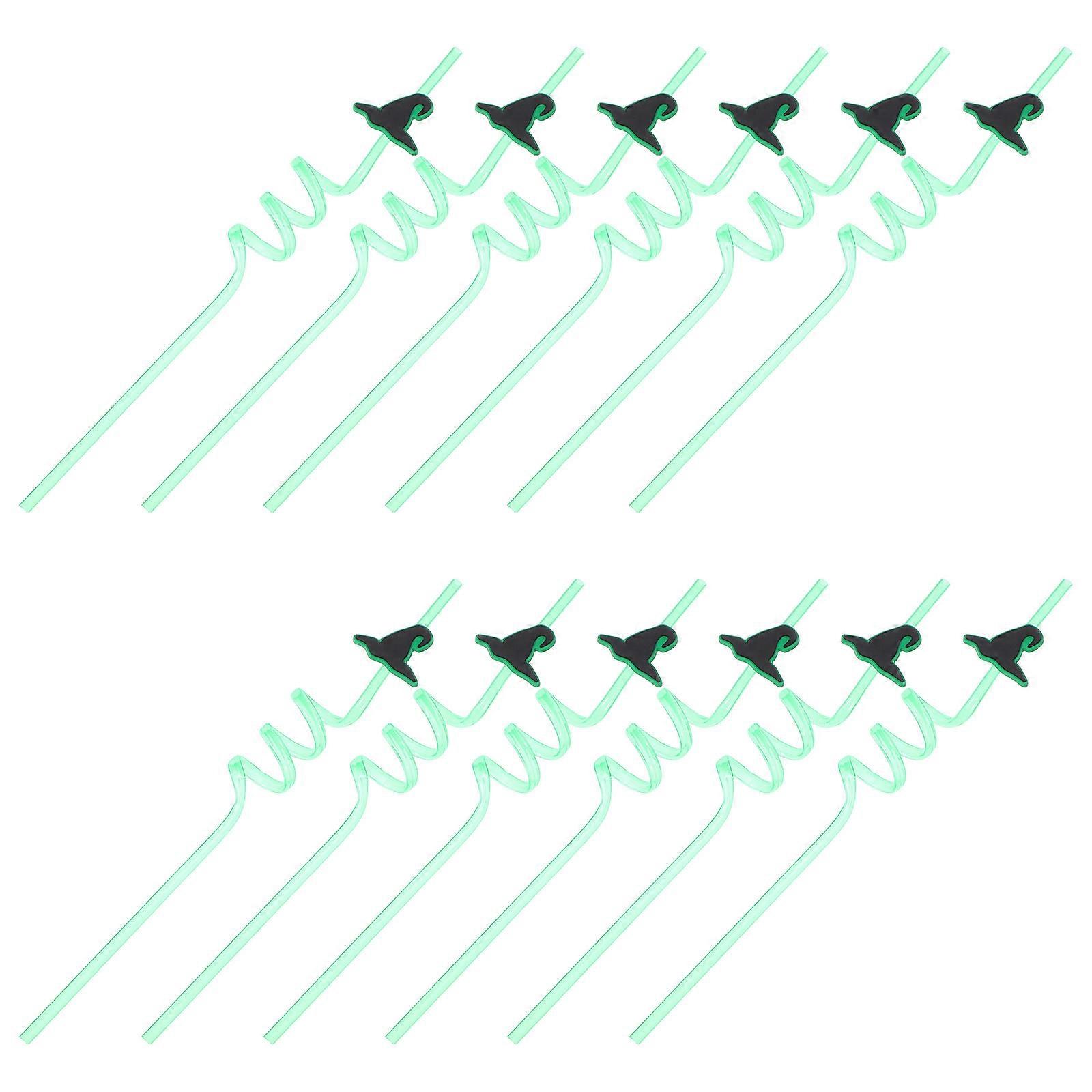 Spooky Halloween Drinking Straws for Witch Hat Use 12Pcs