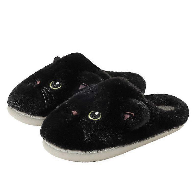Women's Plush Animal Cat Plush Slippers Soft Comfortable Home Slippers