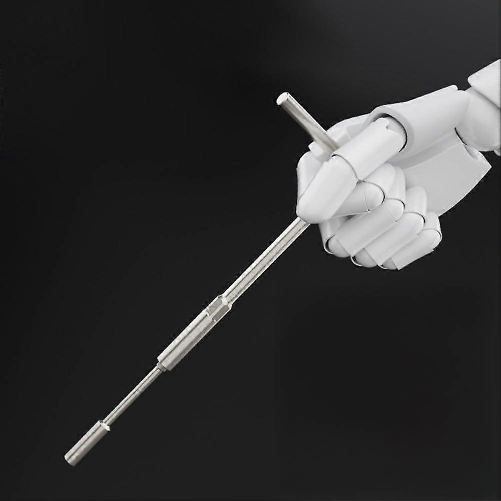 100mm Extension Bit Holder 6.35mm Shank Socket Driver, Metal Silver Hand Tool for Workshop Equipment