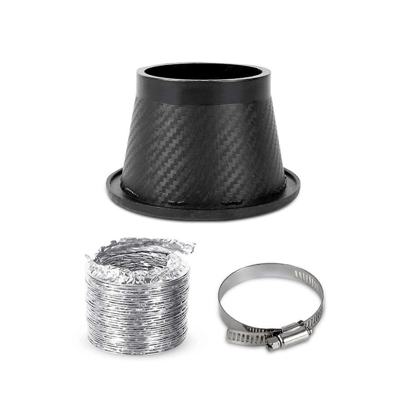 Cold Air Intake Air Pipe Kit Universal Car Front Bumper ABS Plastic Turbo Inlet Brake Cooling Air Filter Pipe