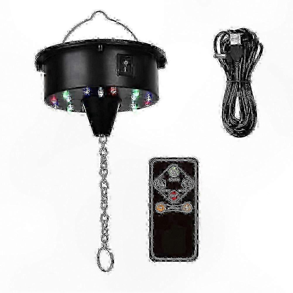 Rotating LED Disco Ball with Remote, 18-Light Motor for Mirror Balls (Mirror Ball Not Included)