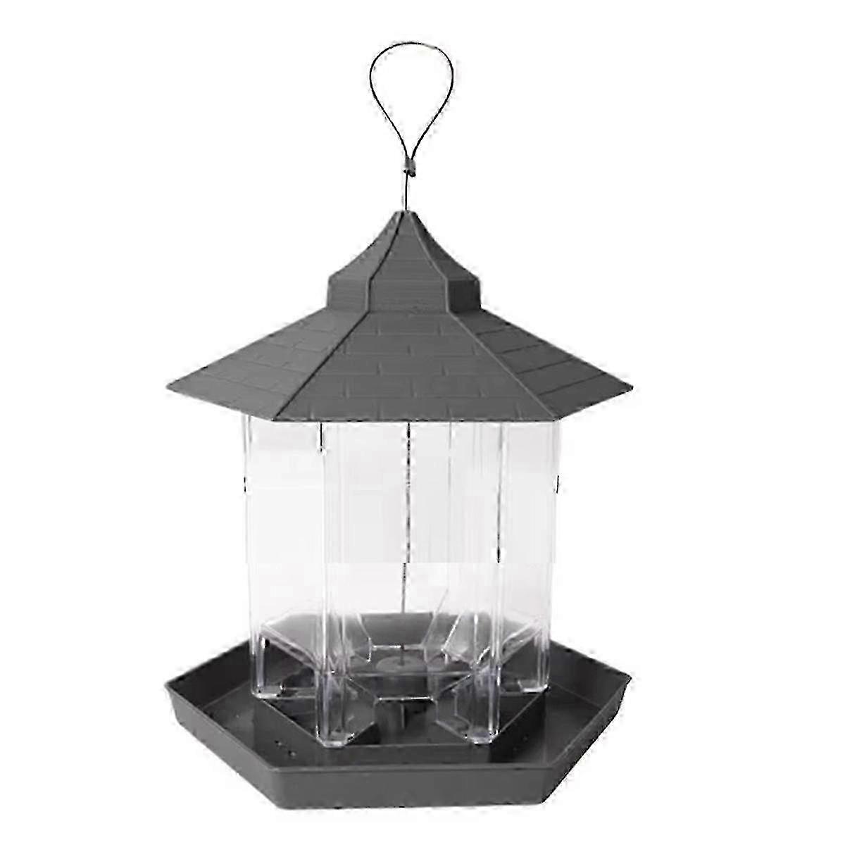 Wild Bird Feeders: Gazebo Bird Feeder with Large Capacity Feeding Bowl & Suspending Station for 6 Birds