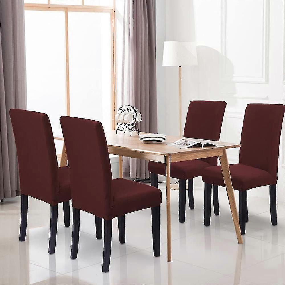 4 Pcs Dining Chair Slipcovers, Removable Washable For Dining Room