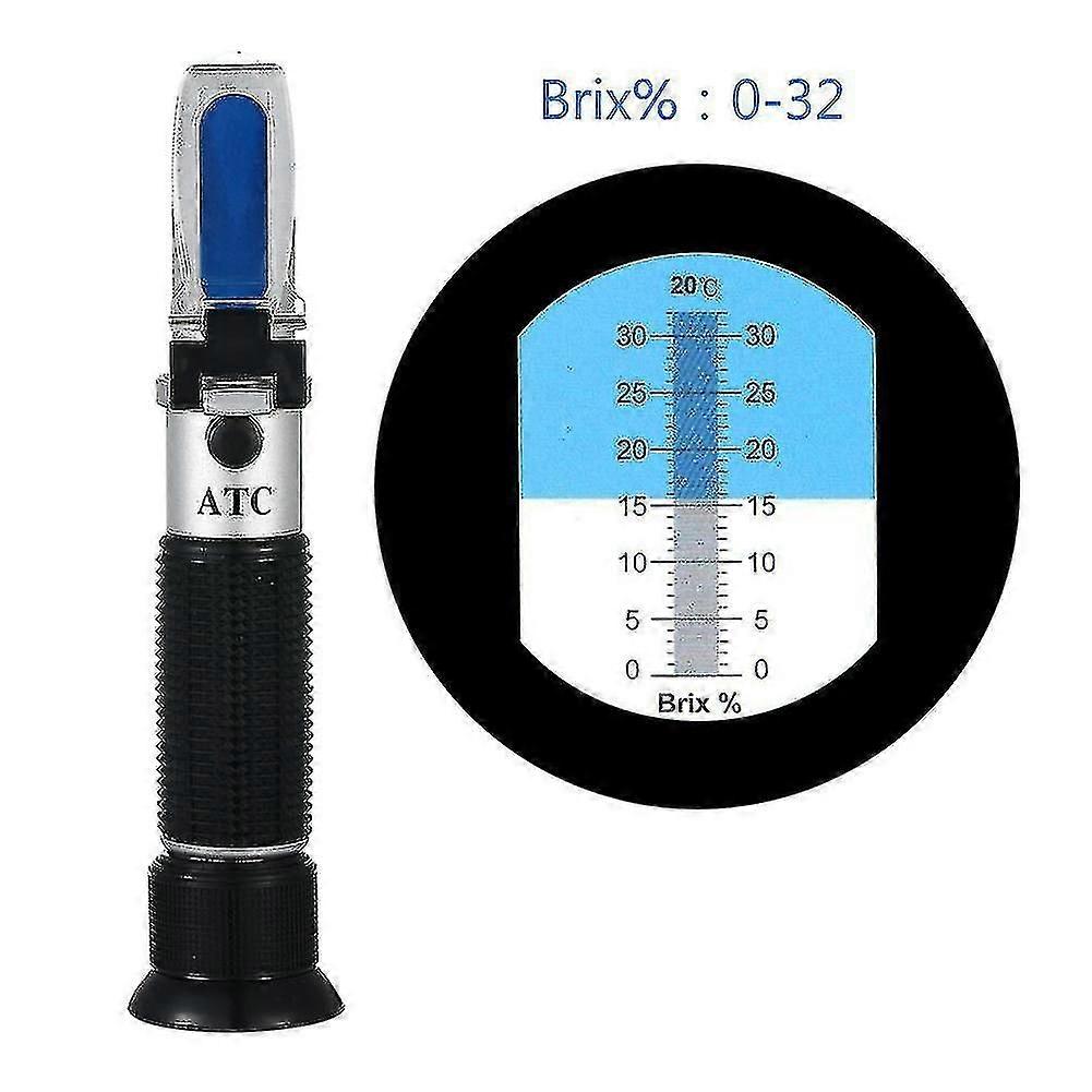 Refractometer 0-32% Brix Sugar Emulsion Sanding Solution And Refractometer For Wine Beer Fruit Fruit H