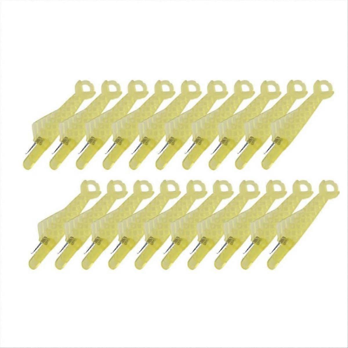 Fish Mouth Sewing Machine Needle Threader, Yellow 100PCS