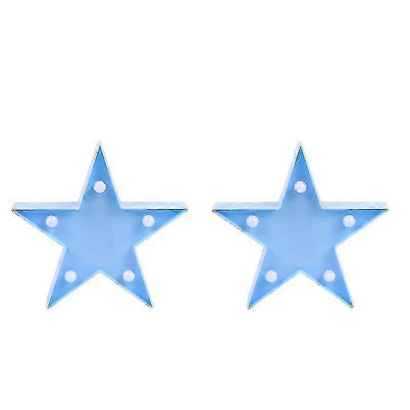 2pcs Star Shaped Led Light