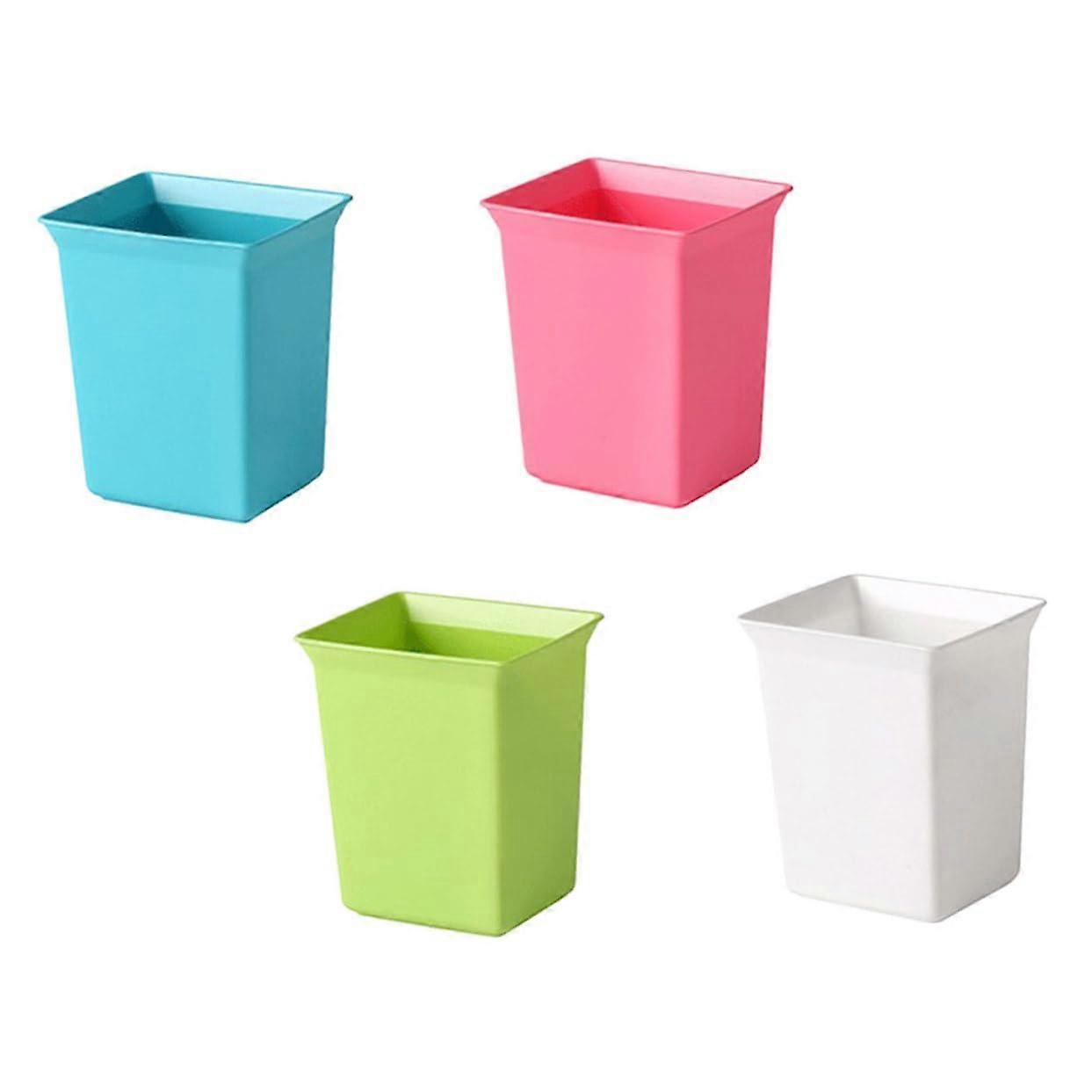 Mini Desktop Storage Box 4Piece Set Colorful Trash Bin For Home Office Sundries Organizer Small Items