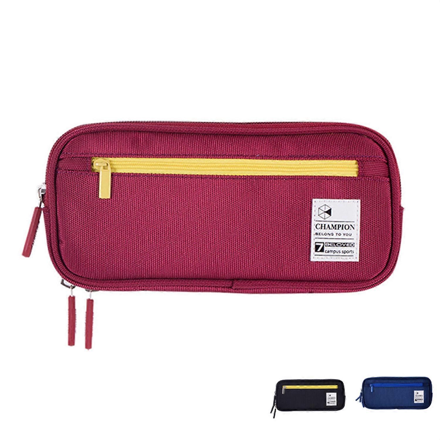 Multi-functional Stationery Box Students Pencil Case(Red)
