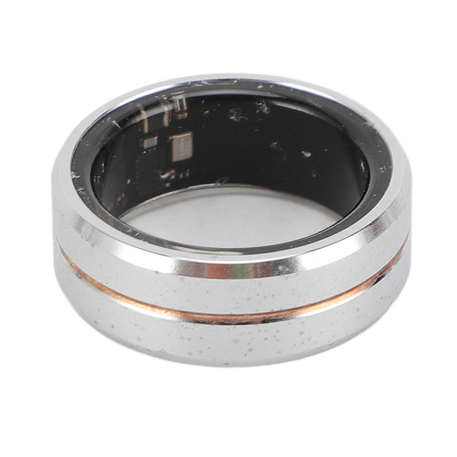 Fitness Tracker Smart Ring Step Counter Health Ring for IOS for Android IP68 Water Resistant Stainless Steel Unisex Gold Silver Outer Diameter 20.6mm