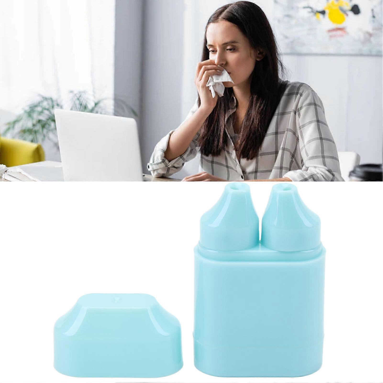 Nasal Aspirator Dual Hole Nasal Removing Suction Aspirator Adjustable Blue Rhinitis Aspirator 