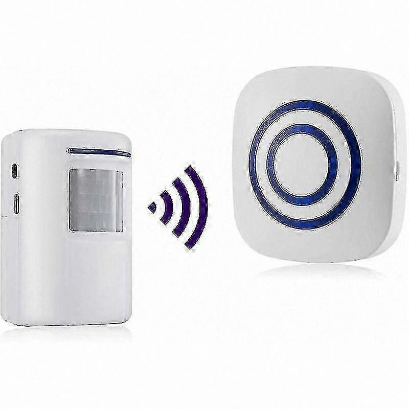 Wireless Motion Detector Alarm with 38 Ringtones, Infrared Sensor Siren for Security Alerts