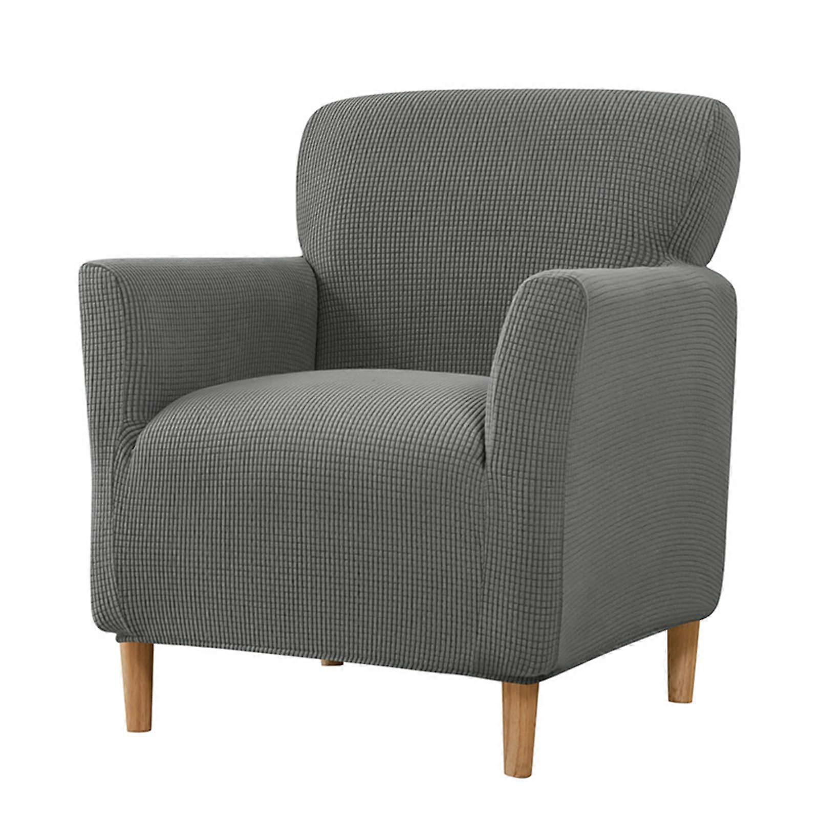Polyester Armchair Protector Single Sofa Slipcover, Easy Installation, Machine Washable, Available In Dark Grey