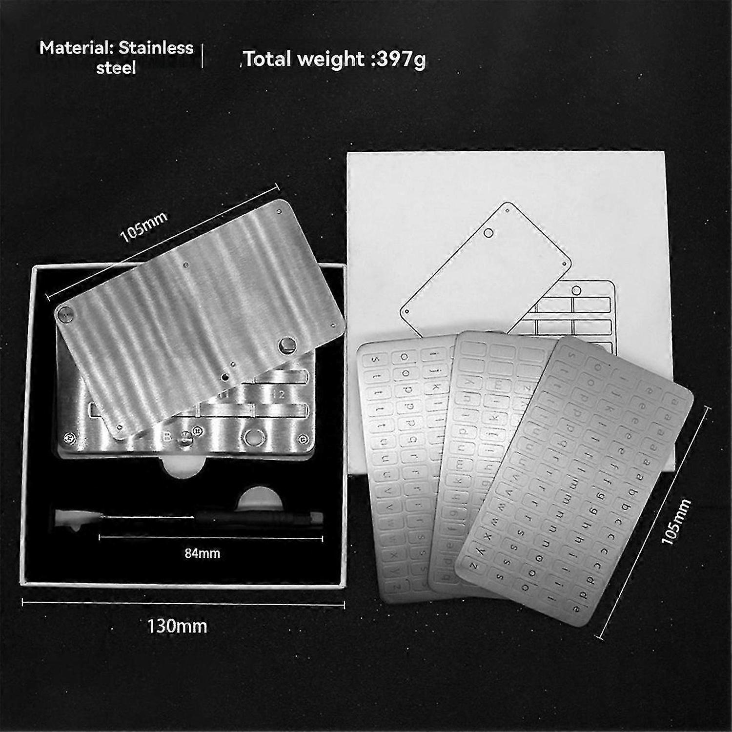 Plates Wallet Crypto Cryptocurrency Storage Crypto Wallet for Bitcoin Hardware Cold Backup Mechanica