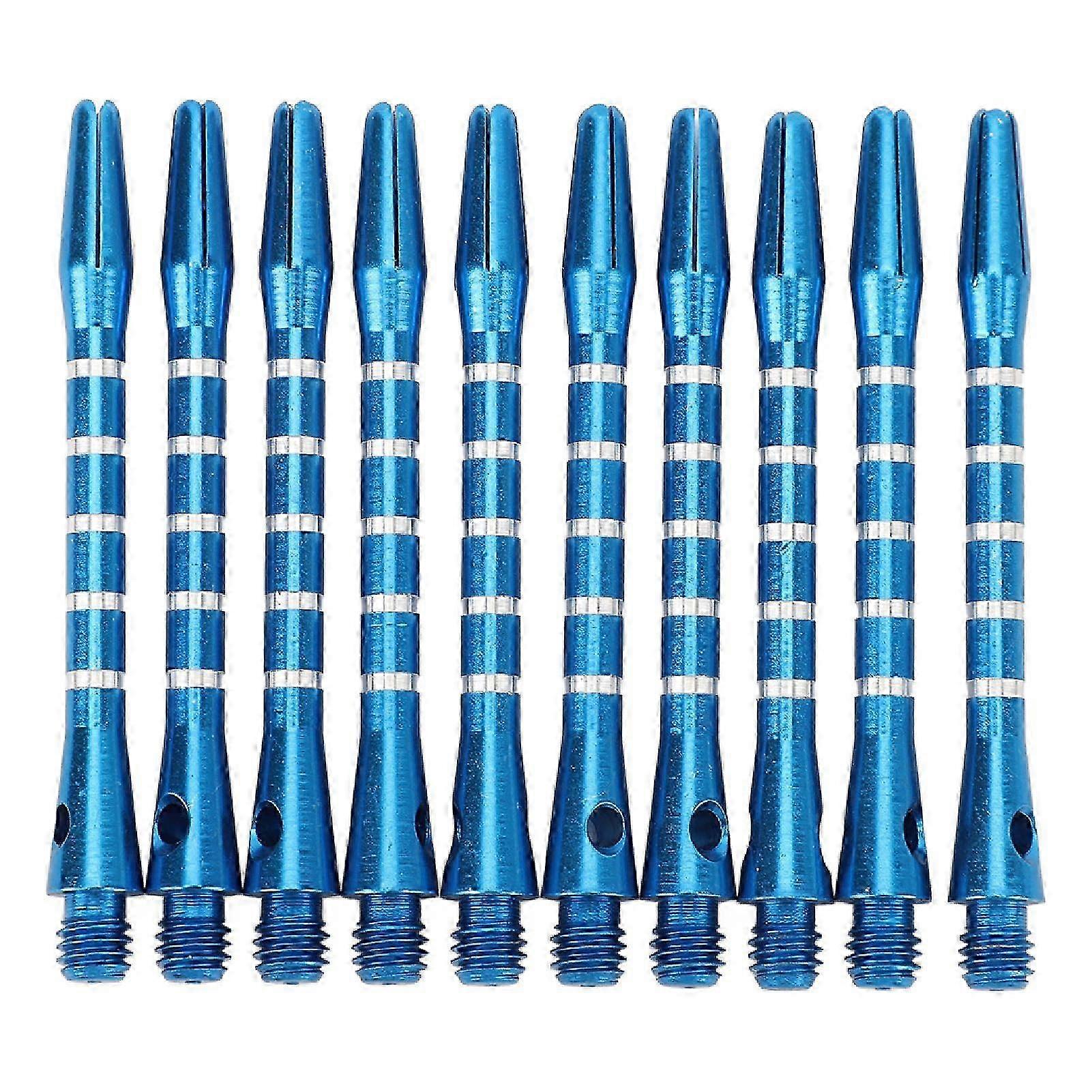 10pcs Dart Shafts Aluminum Alloy Replacement Thread Dart Stems with Locking Hole for Indoor Activity Blue