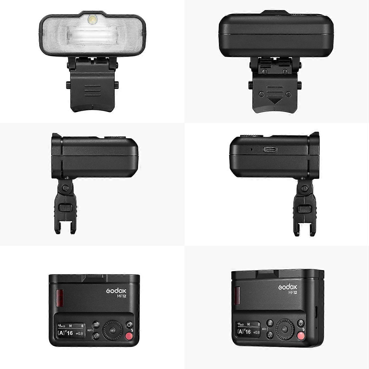 Godox MF12-K2 2PCS Macro Flash 2.4G Wireless Transmission Control Guide Number 16 TTL M Mode with Co