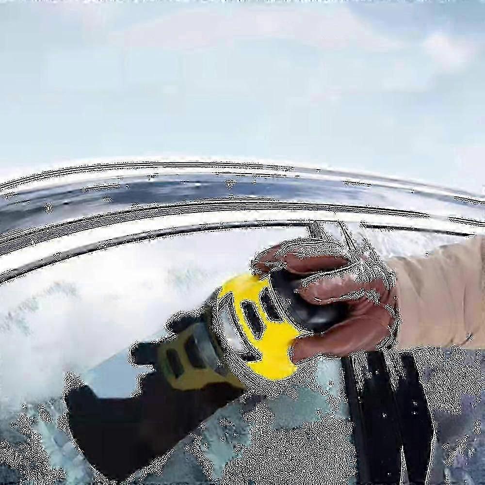 Portable Electric Ice Scraper 360 Degree Rotating Winter Car Windshield Snow Blower, Yellow Kb