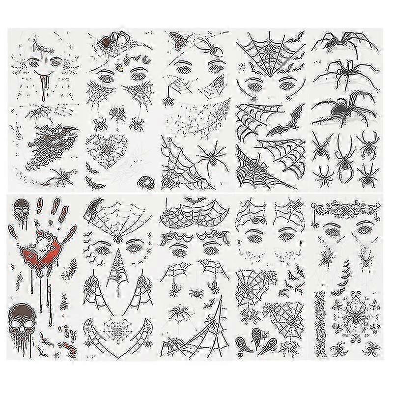 For 10sheets Halloween Stickers For Halloween Decorations