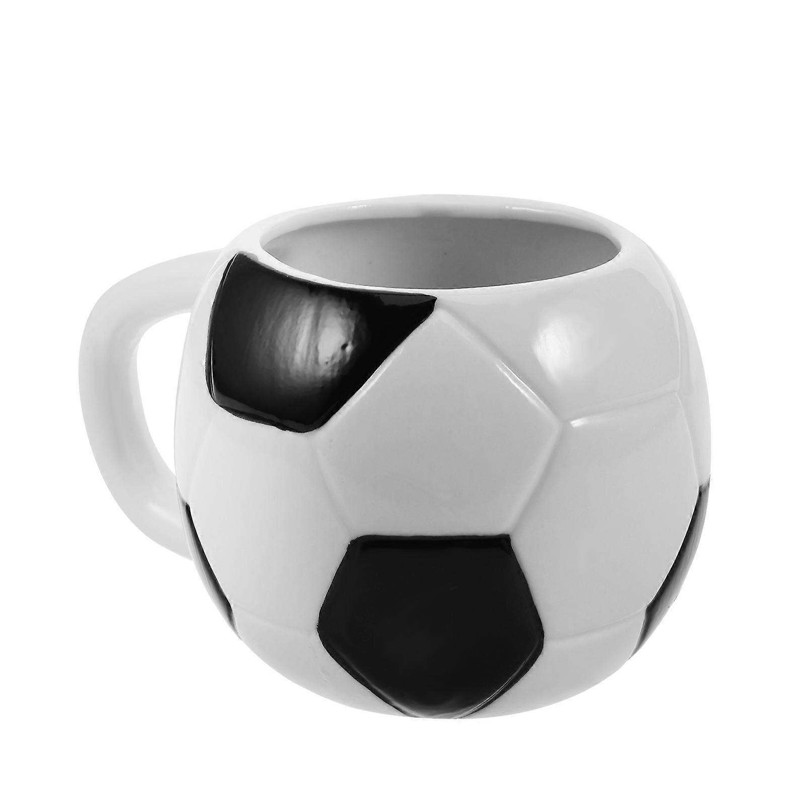 Ceramic Mug for Drinking Coffee Soccer Theme Small Size