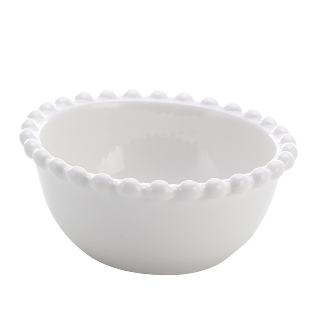 Ceramic Dessert Bowl with Pearl Finish for Serving Snacks at Parties and Daily Table Use