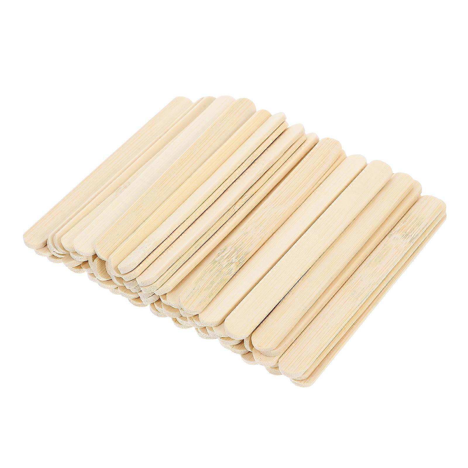 Candy Apples Bamboo Flat Wood Skewers for Serving 100Pcs Appetizers