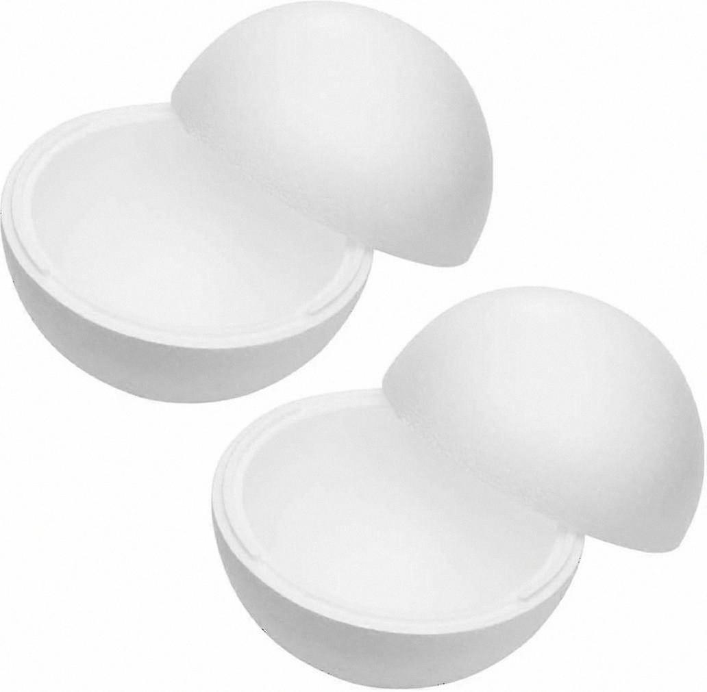 2-Pack White Hollow Polystyrene Spheres for DIY Holiday Crafts Projects
