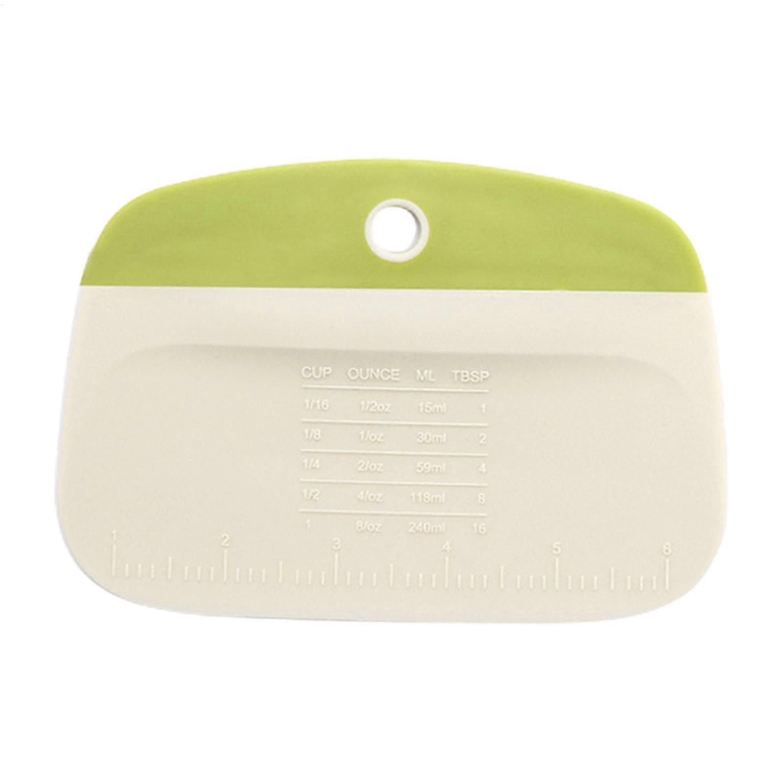 Dough Scraper with Precise Scale, Flexible Food Grade Bench Scraper for Bread, Pizza, Cakes, Cheese