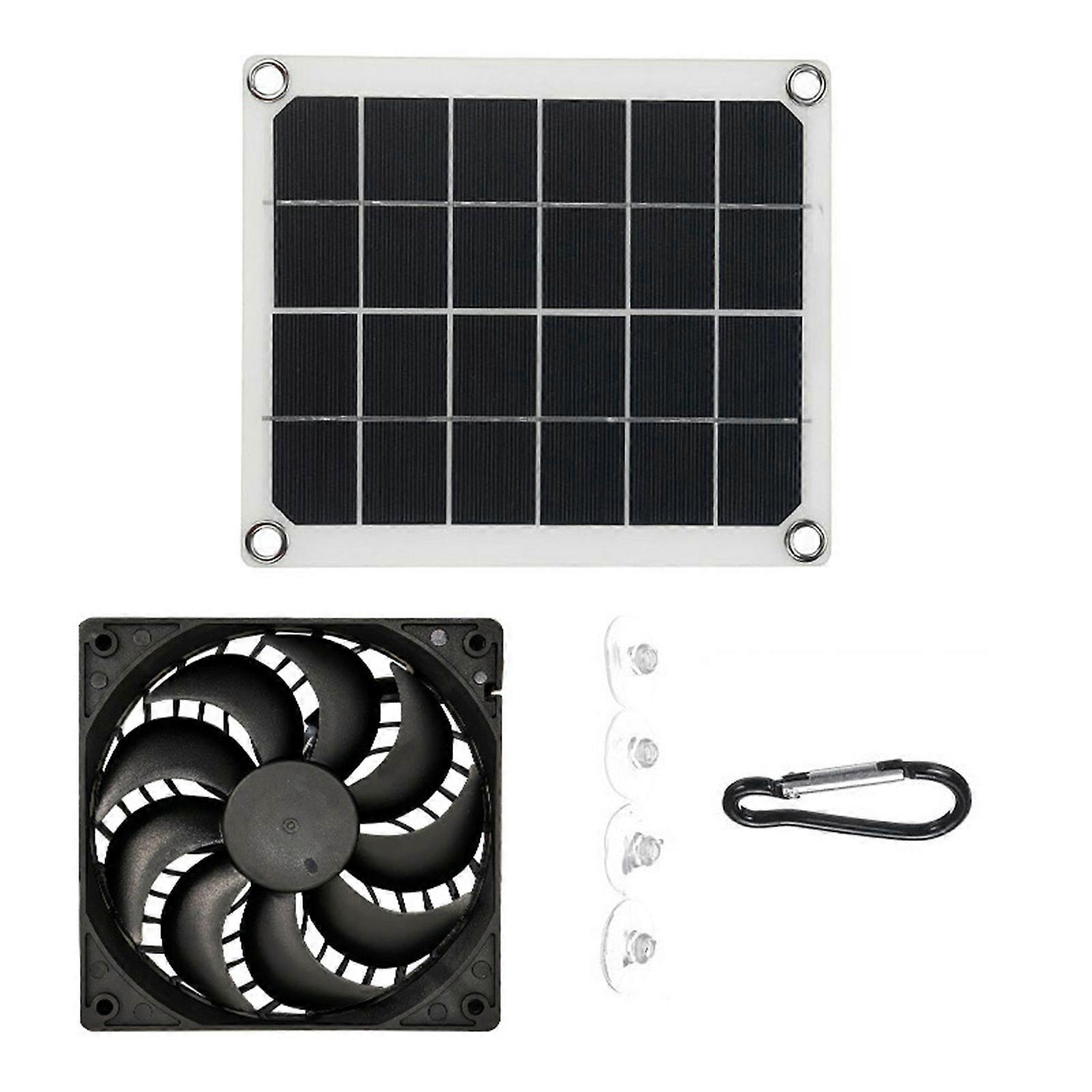 Small Solar Powered 7W Cooling Fan For PC Hardware Lightweight Silicone Improved Design Optimized Airflow Circulation System Multicolor