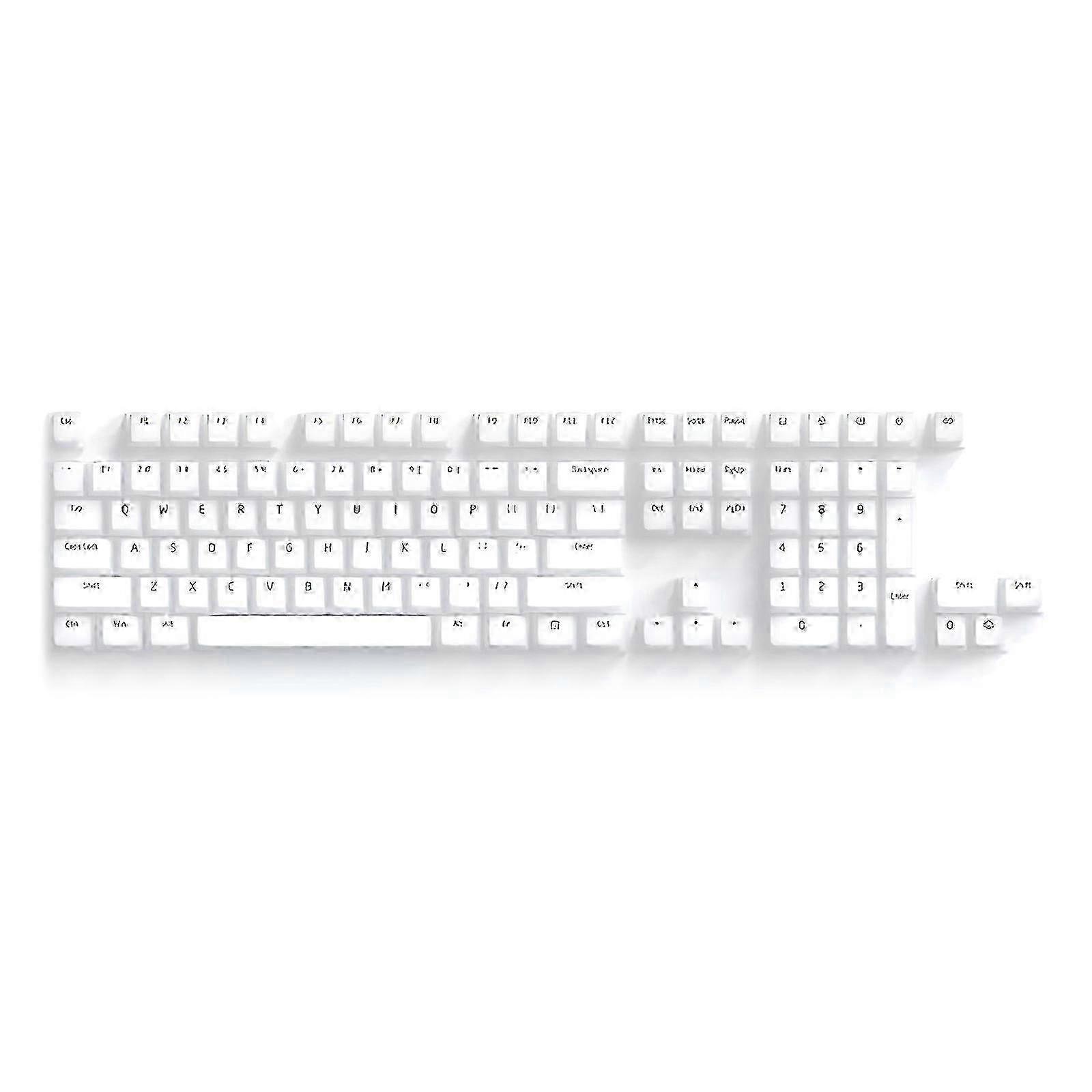 Quiet Typing Jelly Keycaps, Soft Silicone Jelly Lovely Keycap Set Double Layer Noise Reduction for Gamers and Typists White