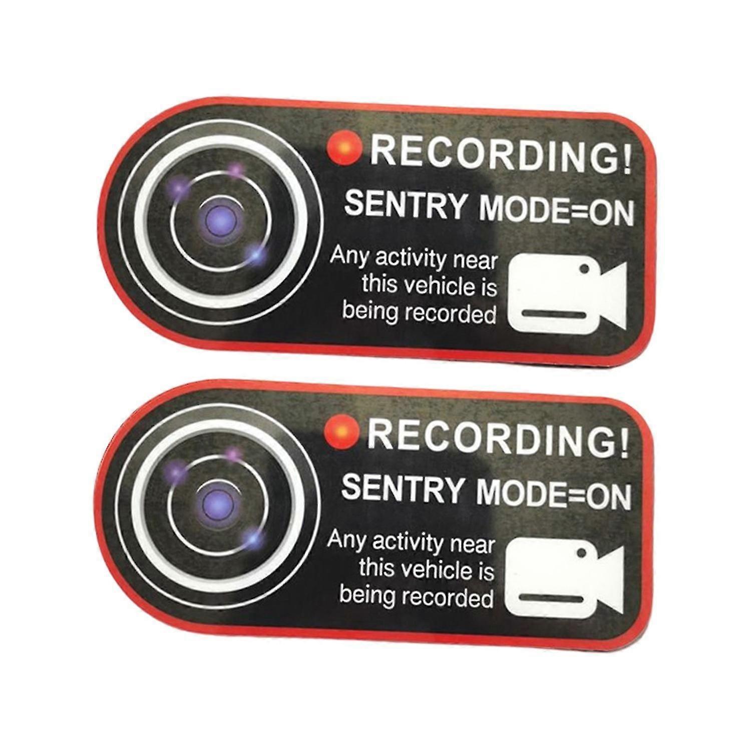 5 x 2Pcs Warning Car Sticker Decorative Attractive No Traces Invader 3 Model Y/S/X Motorcycle Decal