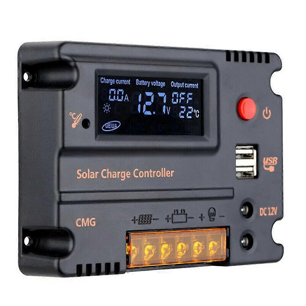 20A Solar Charge Controller 12V/24V Solar Panel Battery Regulator Auto Switch SolarController Temperature Compensation
