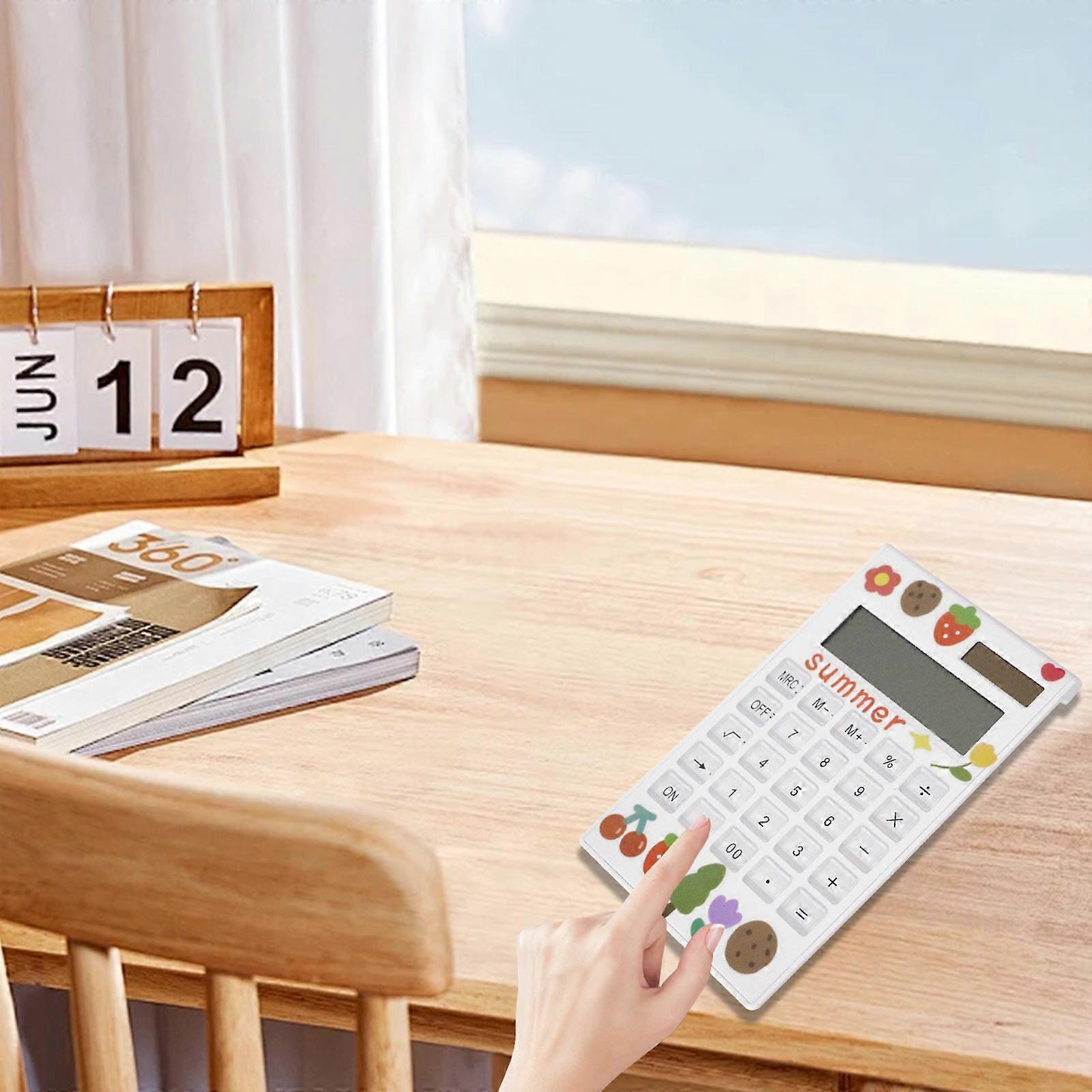 Viflosae Slim Solar Calculator - Stylish Design, Enhanced Functionality, Compatible with Easy Power Options & User-Friendly Interface