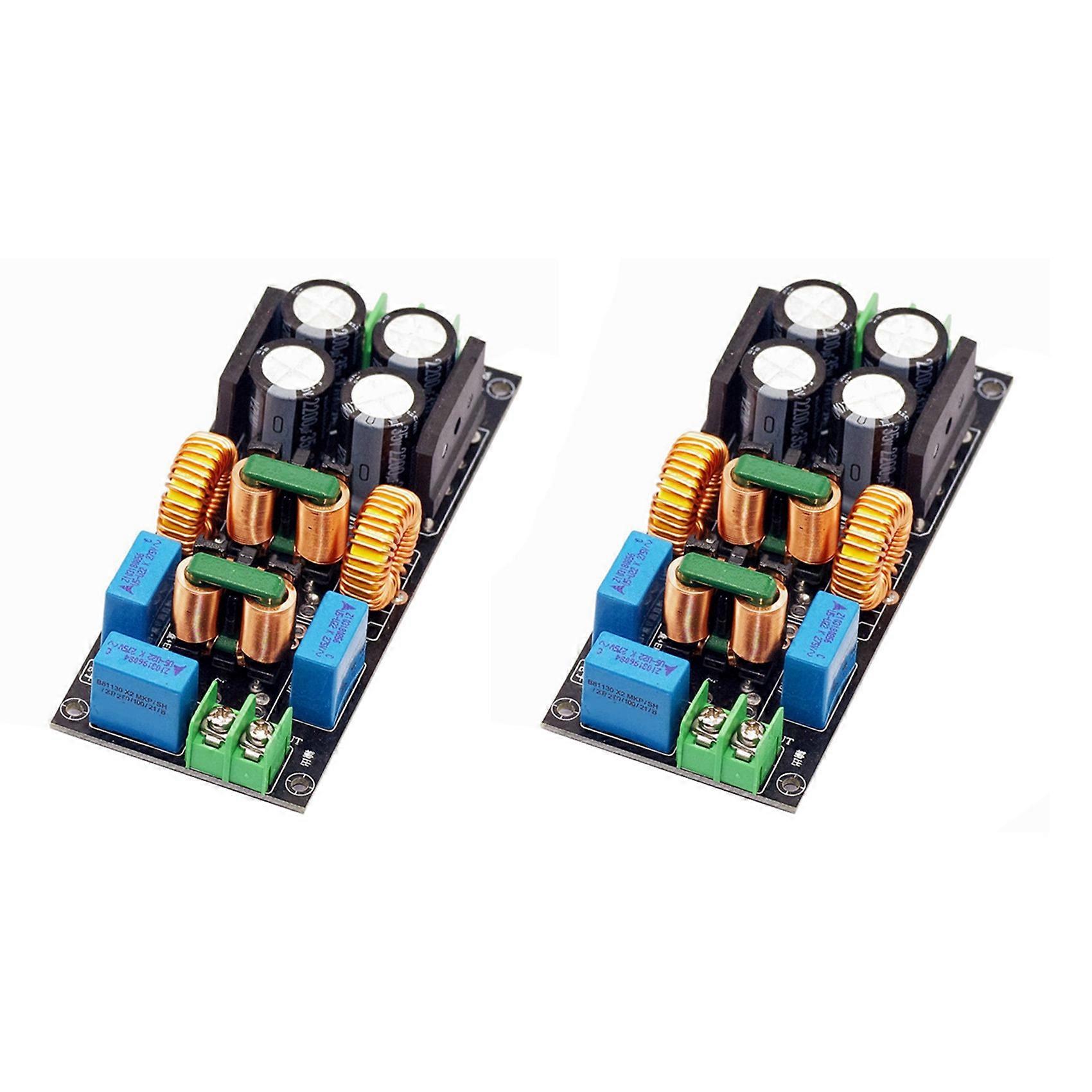 2X AC EMI Filter Audio Power Amplifier EMC EMI Electromagnetic Interference Purify Power DC Differential Mode Common,10A