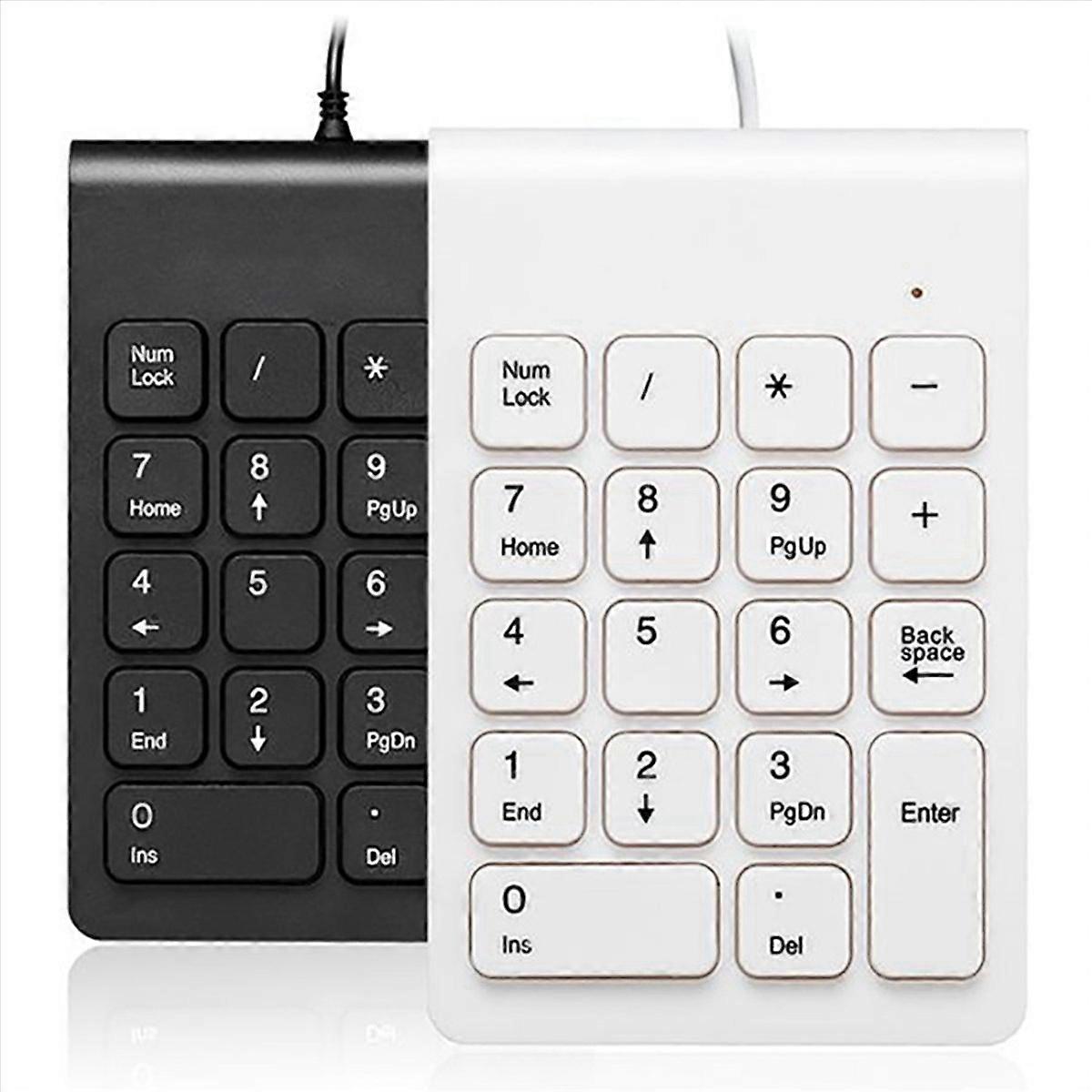 2X Mini USB Wired Numeric Keypad Numpad 18 Keys Digital Keyboard for Accounting Teller Laptop Androi