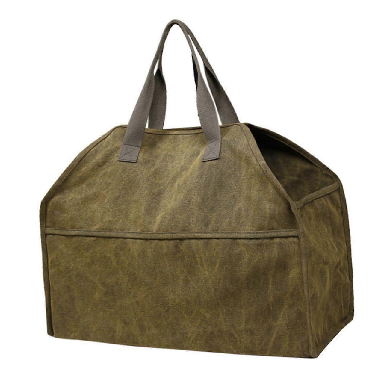 Firewood Carrier Tote Bag Large Canvas Log Holder ScratchResistant for Home and Outdoor Use