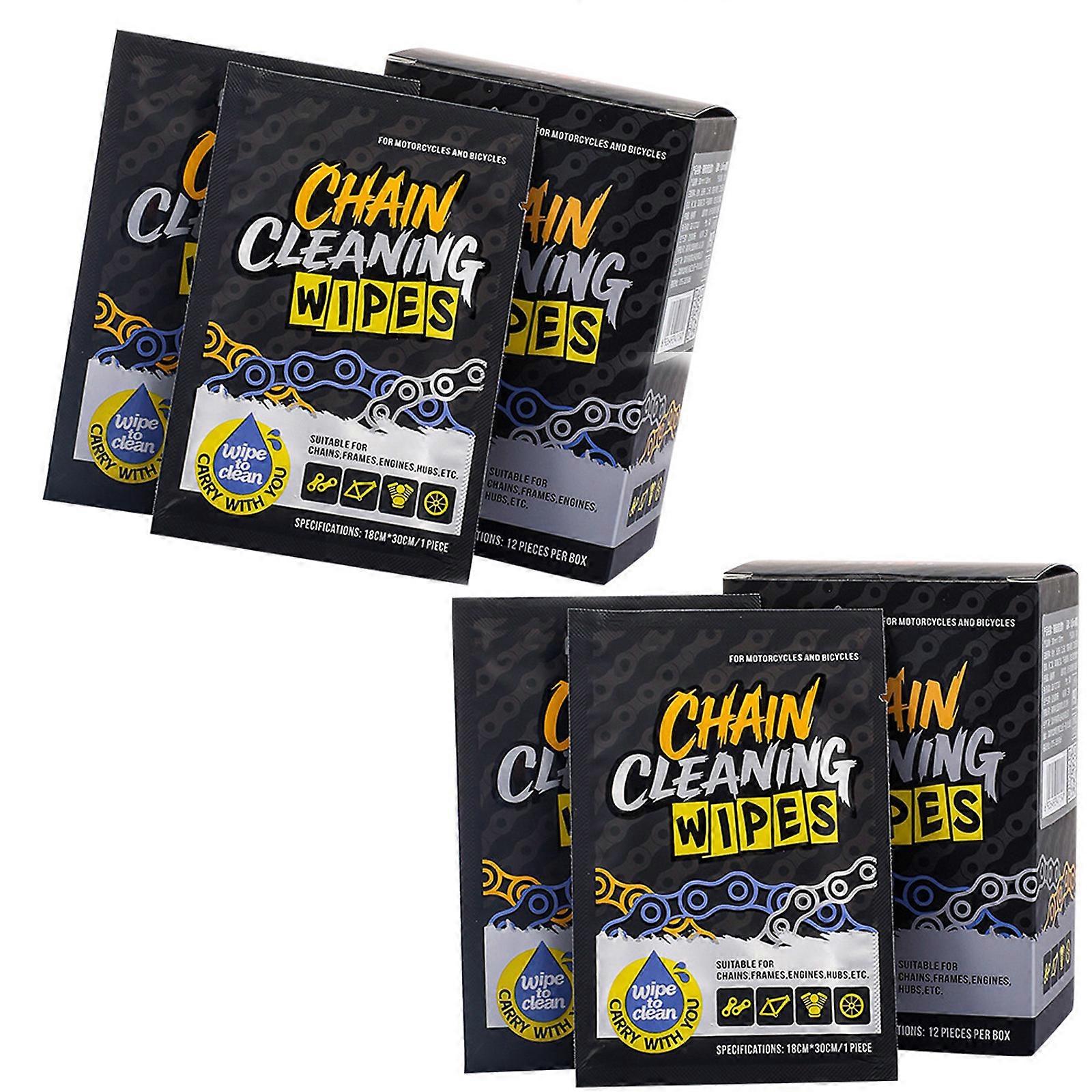Portable Chain Cleaning Wipes Stain Remover Effective Chain Maintenance Wipes Easy Application None water Need Multicolor