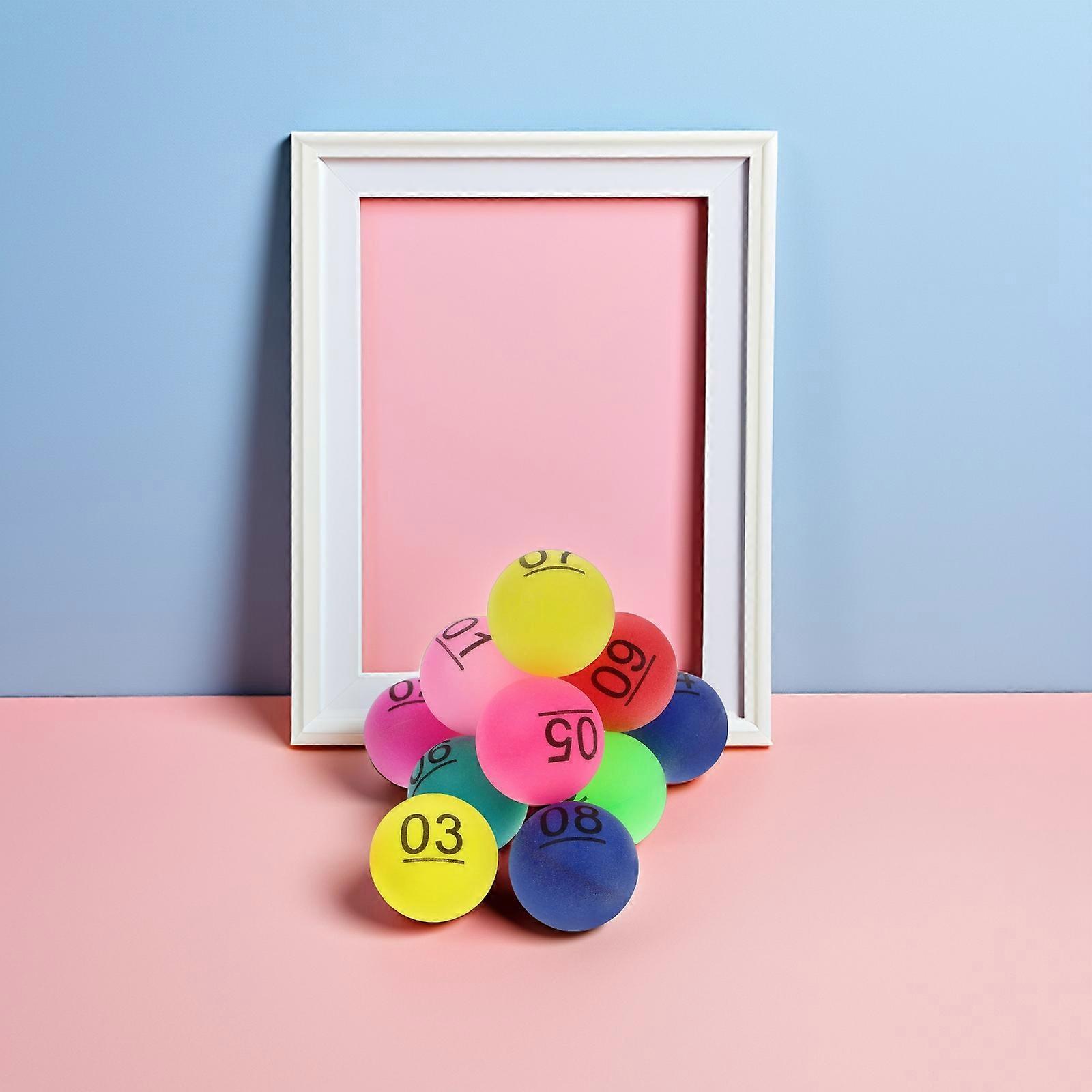Table Tennis Numbered Balls Multicolored for Playing Use 1-20 Balls