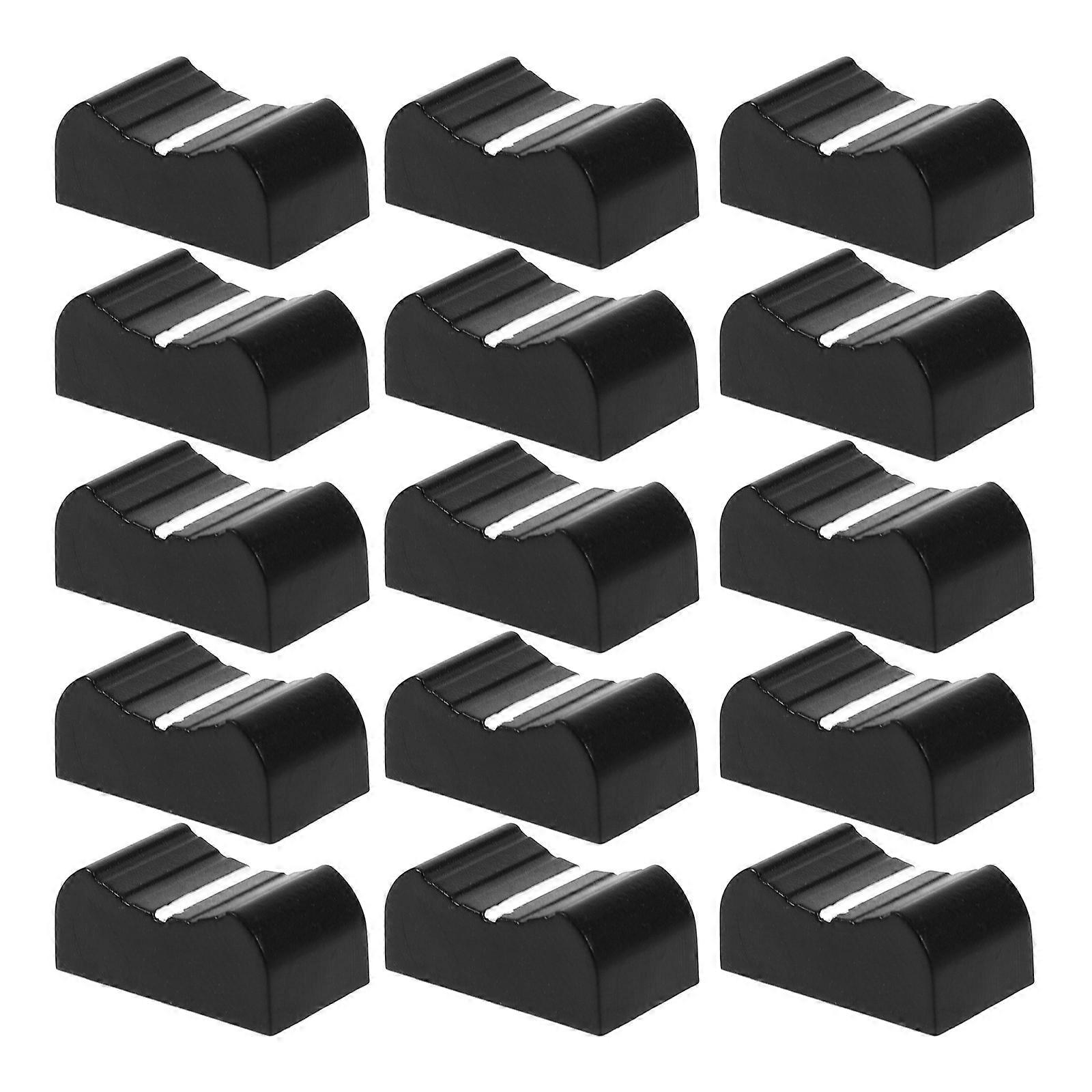 Push Key Caps Plastic Potentiometer Sliders for Mixer 20Pcs Set Black