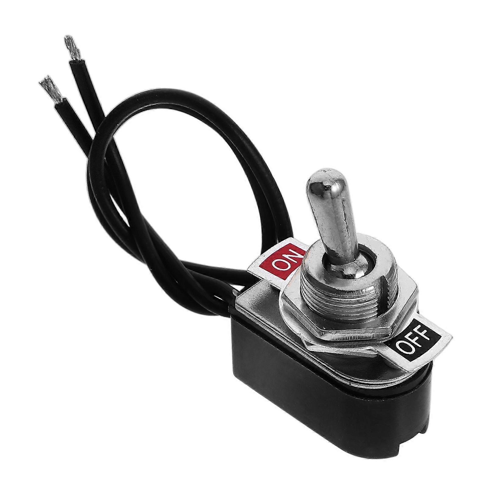 Mini Toggle Switch Replacement Toggle Switch 2-pin Car Rocker Switch Accessory .50X2.80X1.70CM Easy Installation 1Set