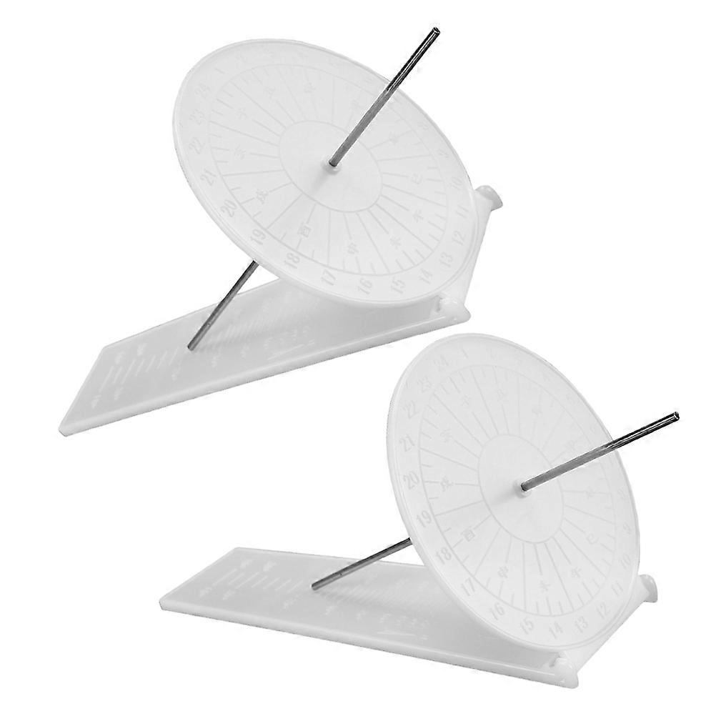 DIY Kids Science Toy Sundial Model for Teaching 2Pcs Plastic Sun Clock Kit
