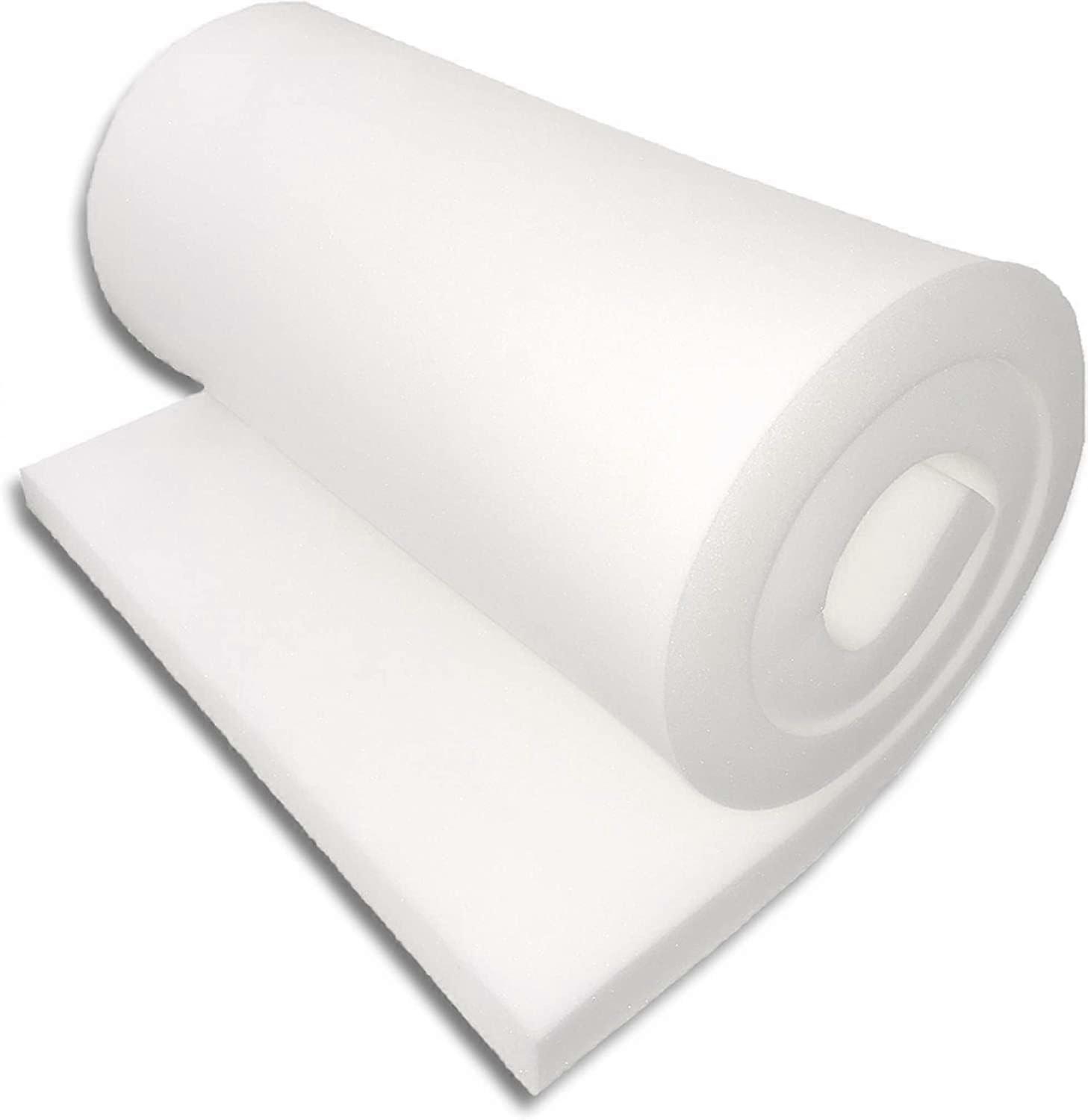 Density White Upholstery Foam Custom Cut 16 x 18 x 5 For Polyurethane Foam Cushions, Sofas, Benches, Window Seats