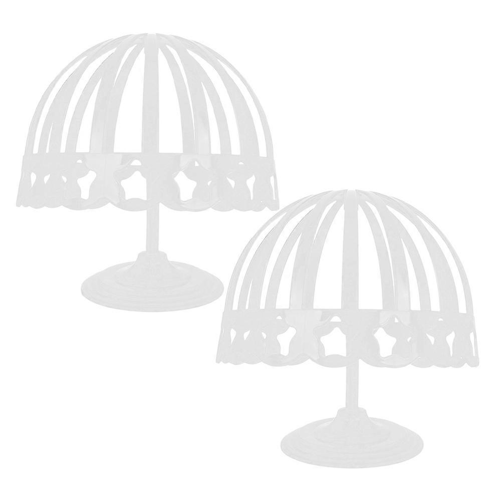 Cap Display Organization for Caps 2Pcs White Plastic Hat Rack Display Stand