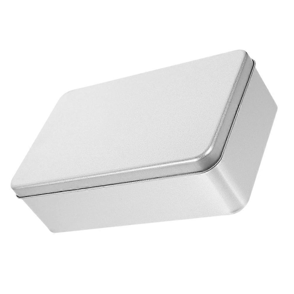 Cookie Tinplate Metal Box for Cake Storage Container Silver