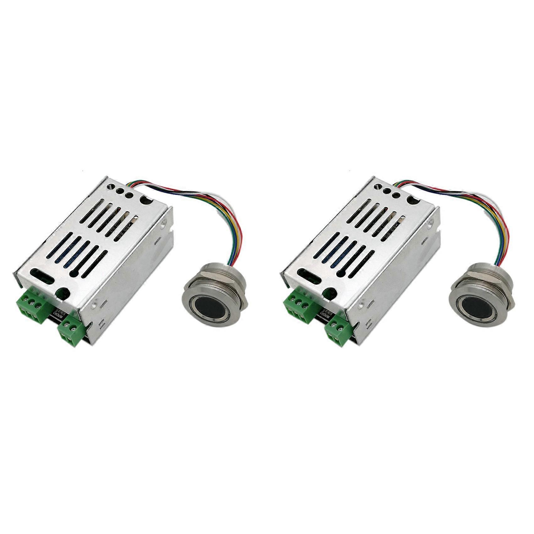 2X K215+R503 Normally Open Relay Self-Locking Fingerprint Control Board for Motorcycle Car Door Lock Access Control