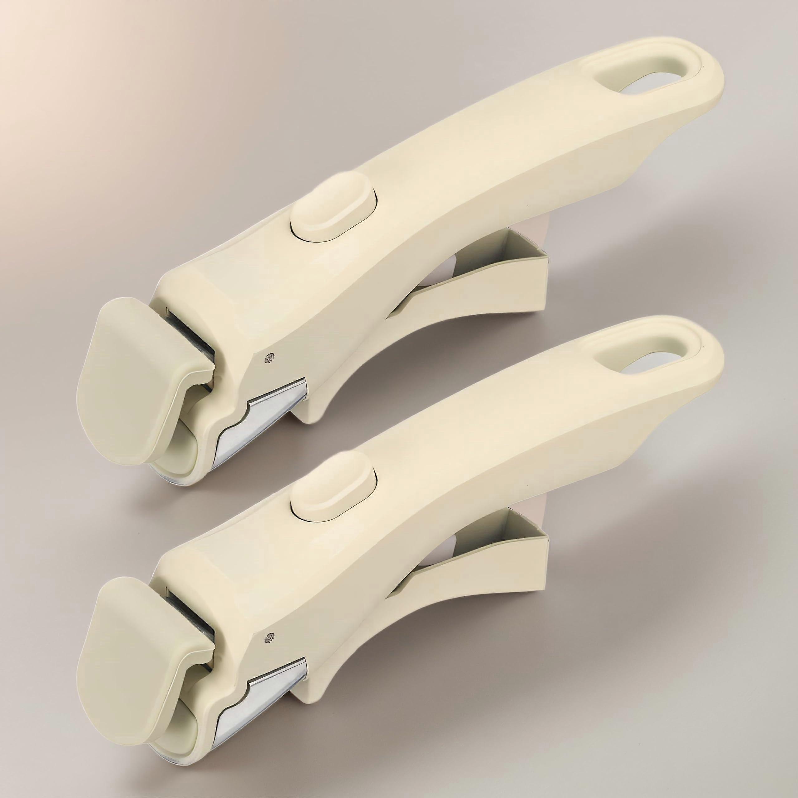 2PCS Removable Pot Handle 7.5' HeatResistant Detachable Pan Handle with Quick Locking Grip Cream White
