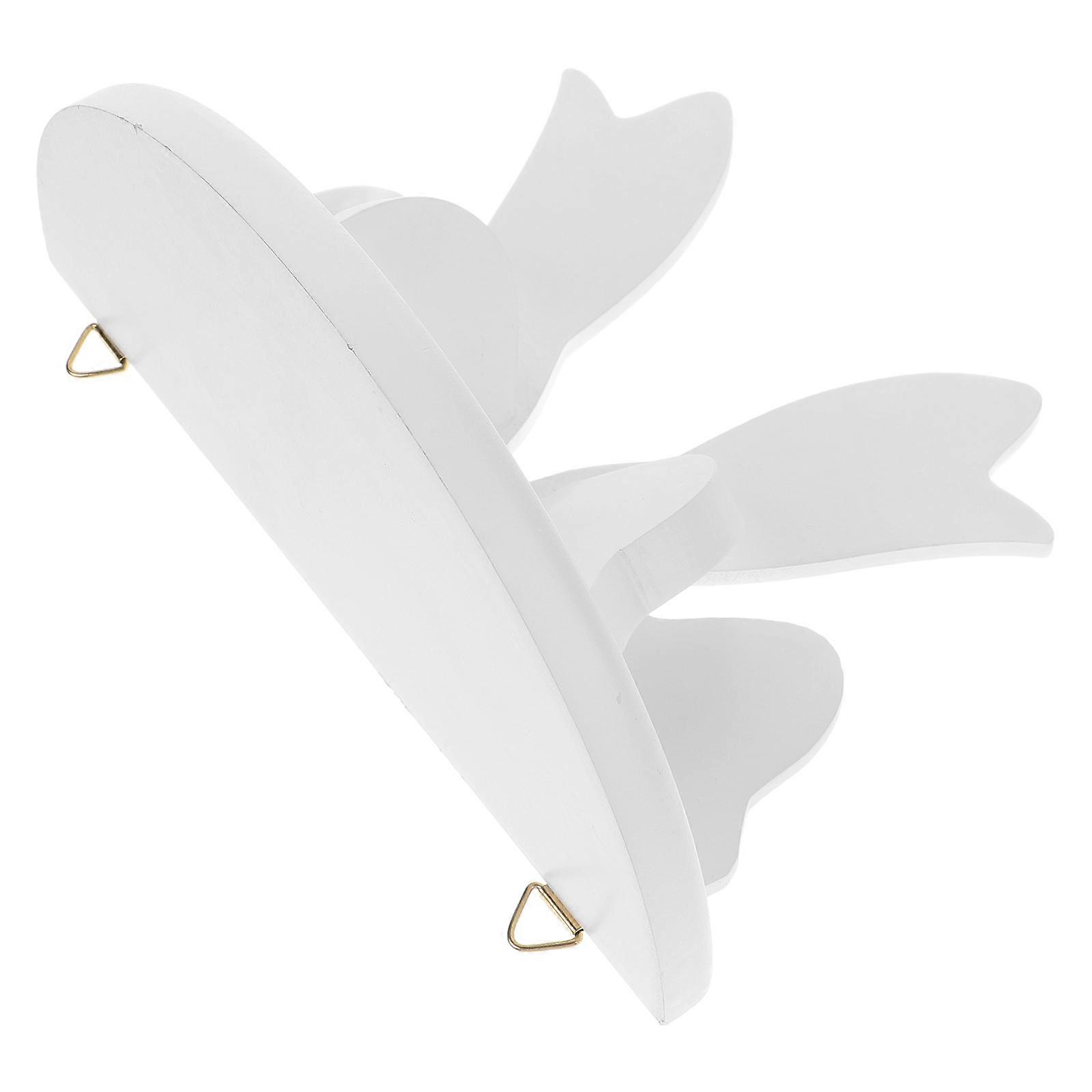 Wooden Wall Shelf Floating Shelf for Storage White Nordic Style