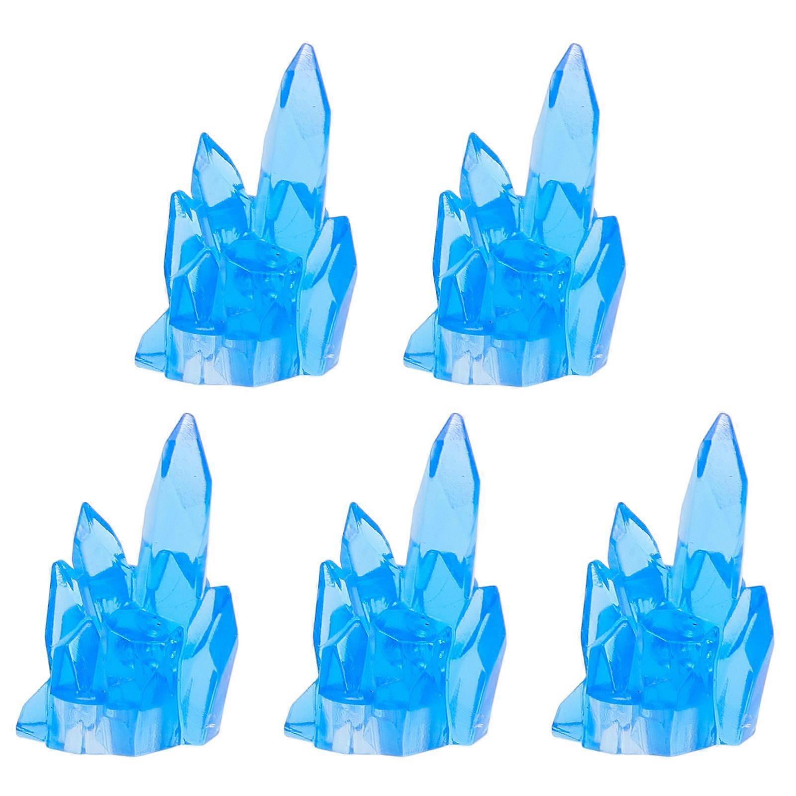 Educational Sky-Blue Plastic Flame Marker Blocks for Decor 5Pcs Building Set