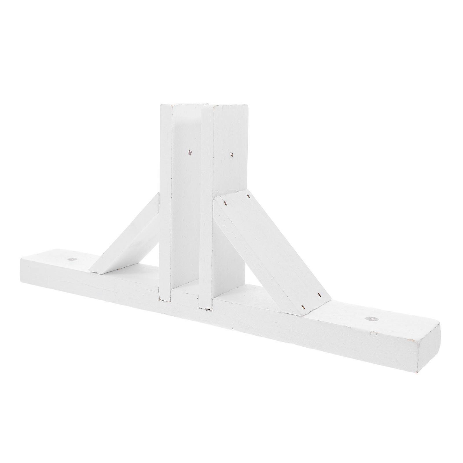 Garden Wooden Fence Base Bracket Providing Stable Support White