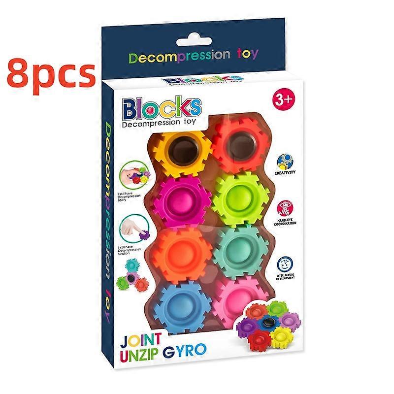 Decompression Anti Rodent Game Push Bubble Pop Building Blocks Smart  Toys For Kids Adult Leisure Relax Fingertip Gyroscope