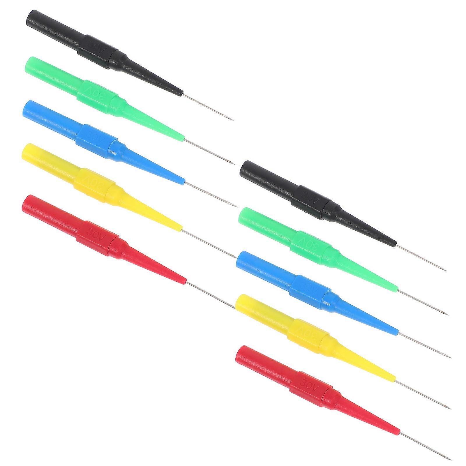 Assorted Color Test Probes for Automotive Repair 10Pcs Multimeter Probe Kit