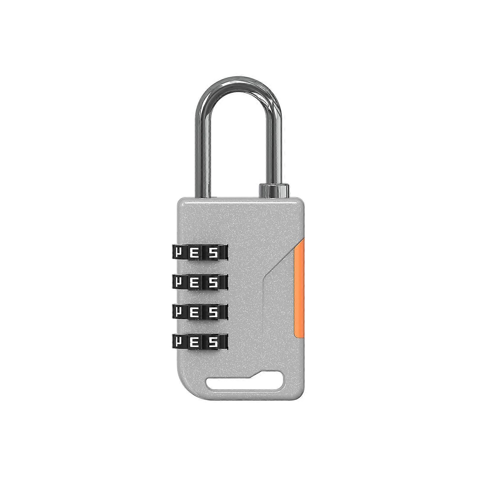 Portable 4 Digit Combination Lock Antitheft Protections Security Padlock Quick Unlocks Antitheft Padlock Enduring  Gray